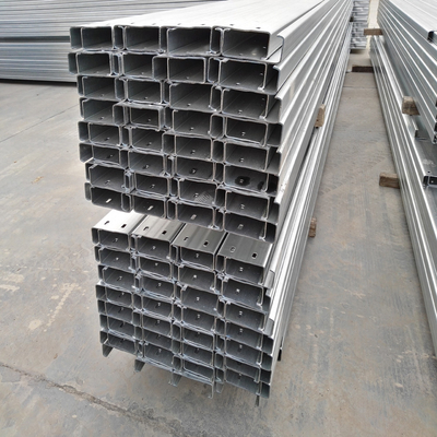 12m ASTM SS400 50mm قناة فولاذية مجلفنة للهيكل الخفيف
