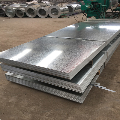 4 × 8 صفيحة فولاذية مجلفنة Dx51d G60 صفيحة حديد GI مغموسة على الساخن