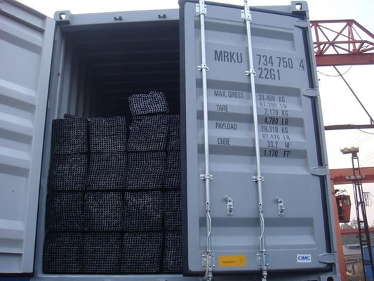 40x40 12m أنبوب فولاذي مربع أسود مجلفن Q215 قسم مجوف