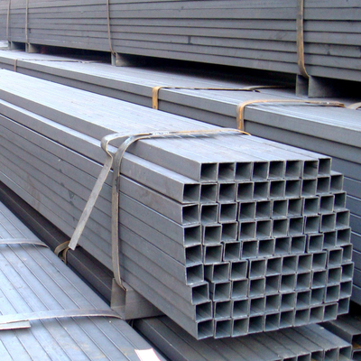 ASTM OD 600 مم صندوق فولاذي أسود قسم 5.8 م أنبوب مربع مجلفن