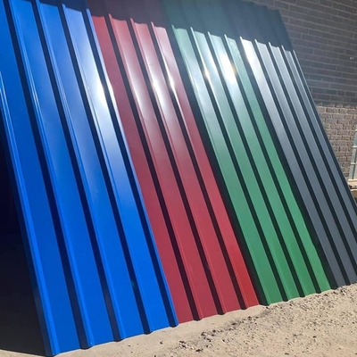 PPGI تسقيف معدني مموج مجلفن 0.02 مم DX51D ASTM